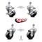 Service Caster 3 Inch Phenolic Wheel Swivel 1/2 Inch Threaded Stem Caster Brakes SCC, 2PK SCC-TS20S314-PHS-121315-2-TLB-2 - alternate 5